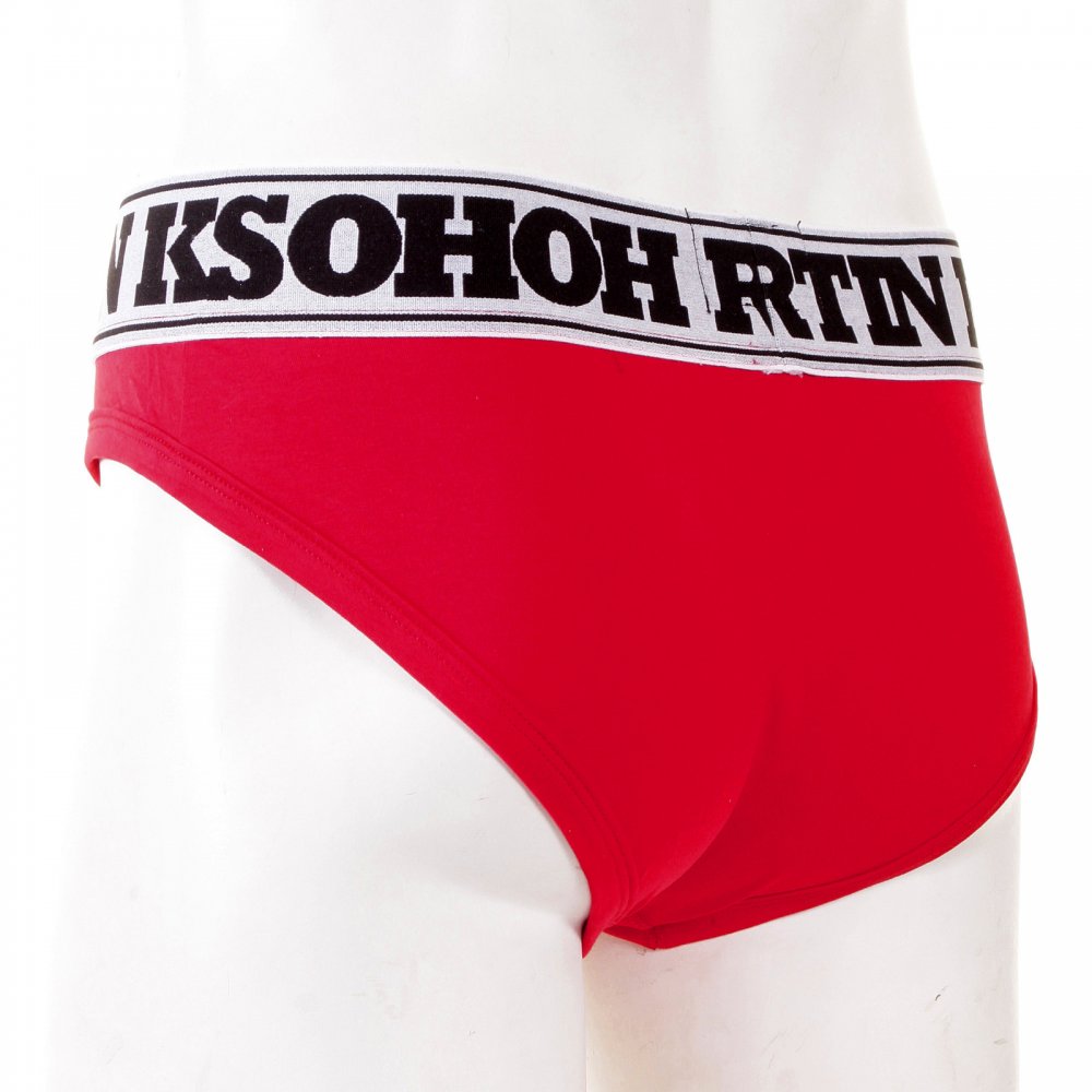 Mens Red Stretch Cotton Briefs in a Presentation Box