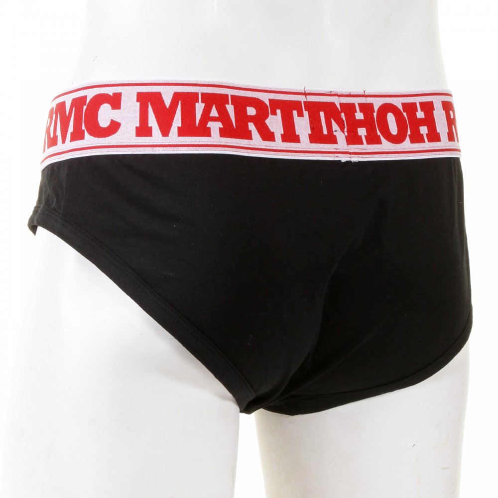 Black Stretch Cotton Briefs for Men