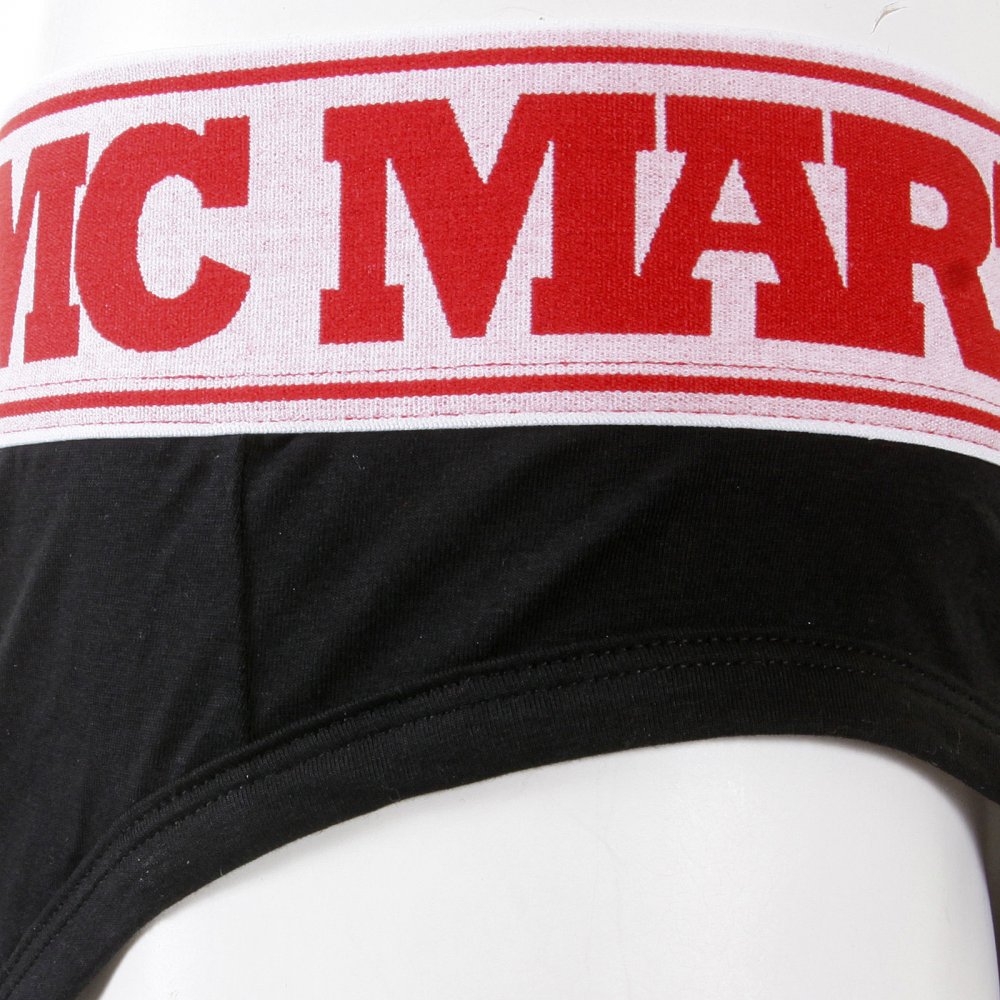 Black Stretch Cotton Briefs for Men