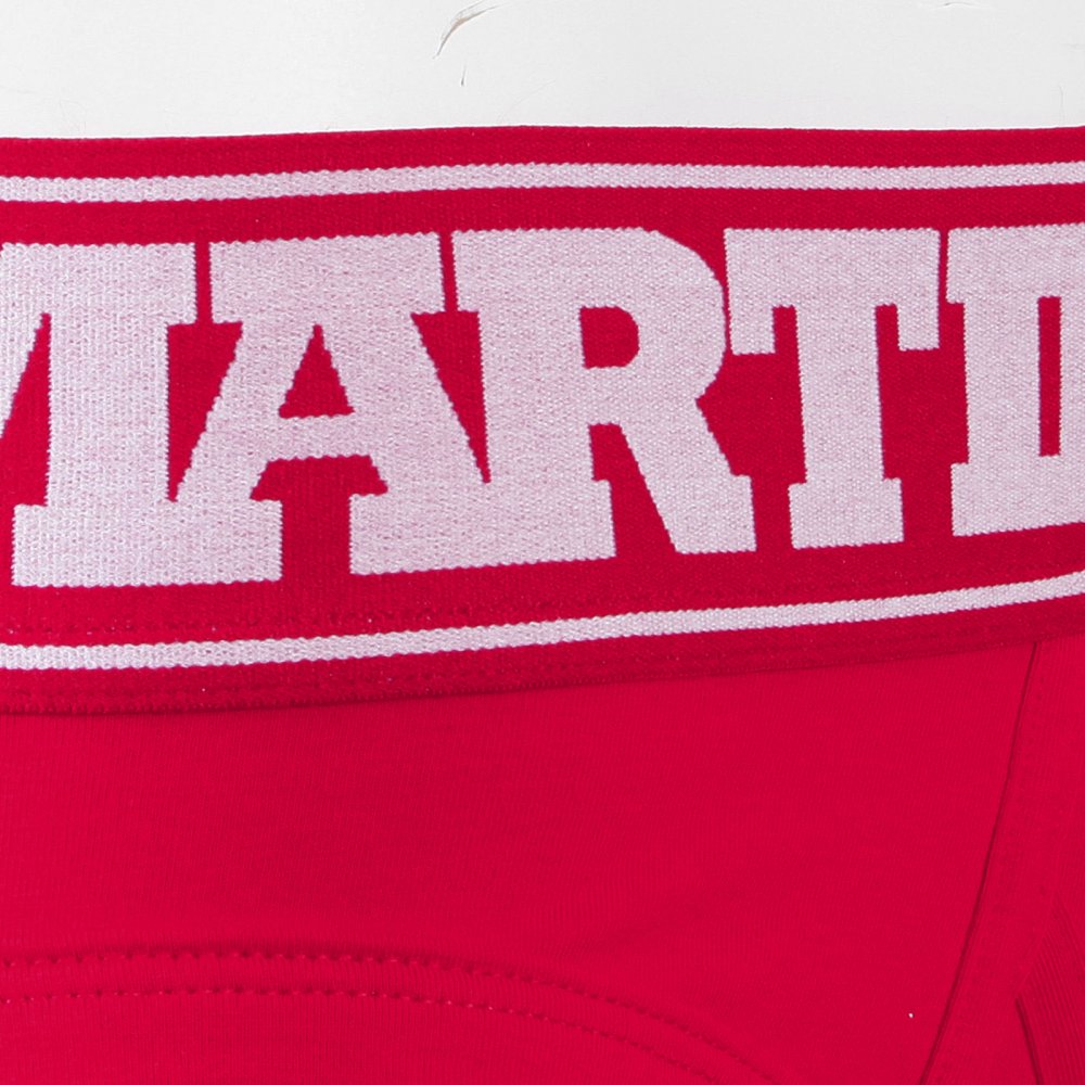 Red Stretch Cotton Briefs for Men