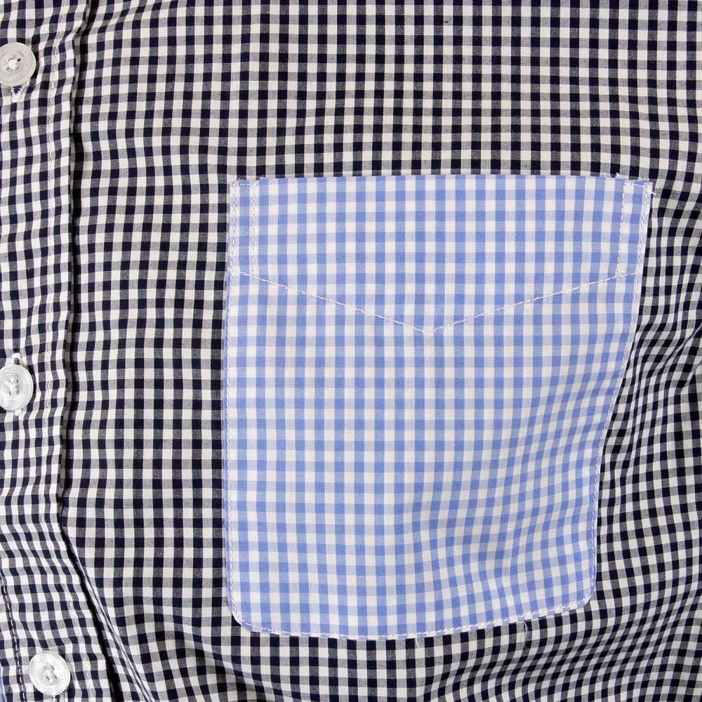 Blue and Black Button down Collar Long Sleeve Regular Fit Shirt
