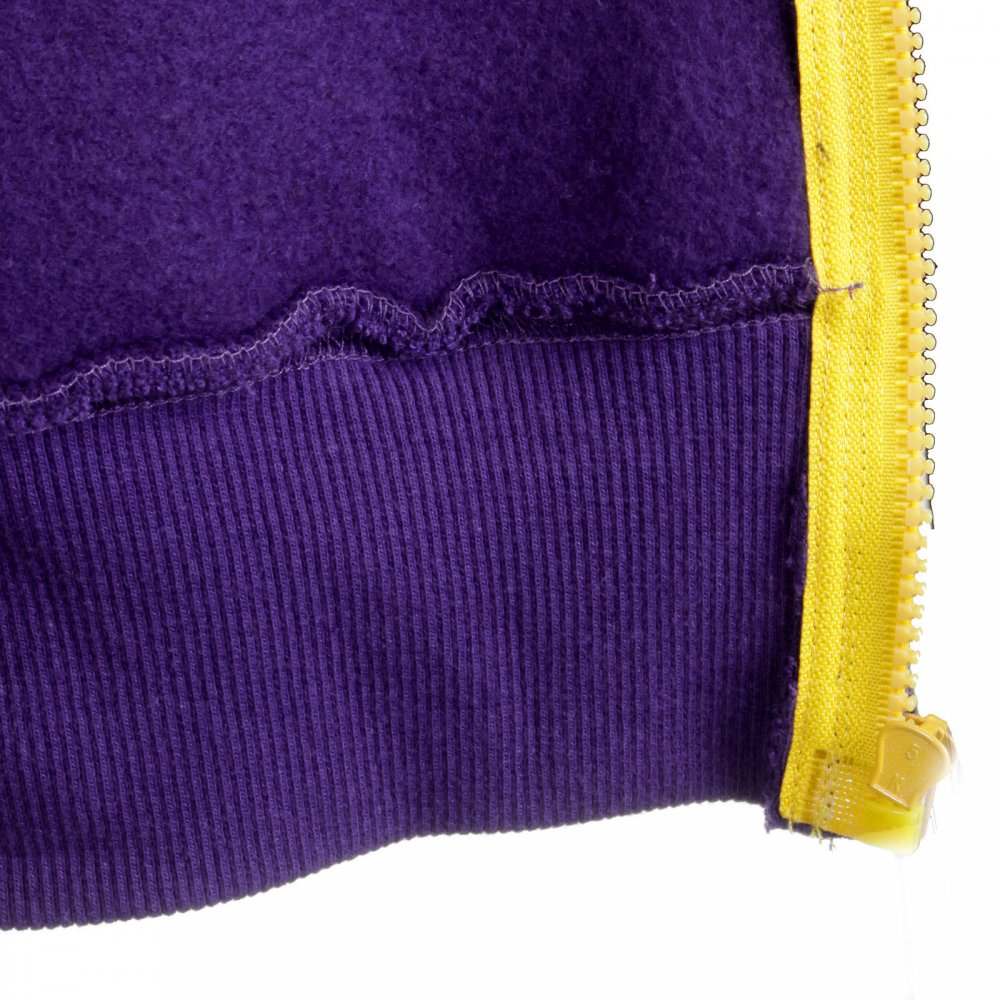 Purple Hooded Zipped Regular Fit Sweatshirt