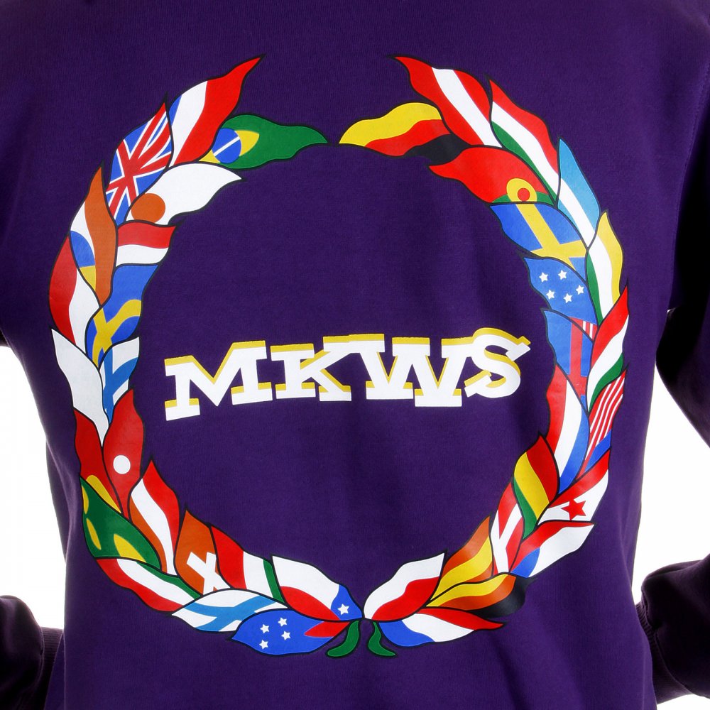 Purple Hooded Zipped Regular Fit Sweatshirt