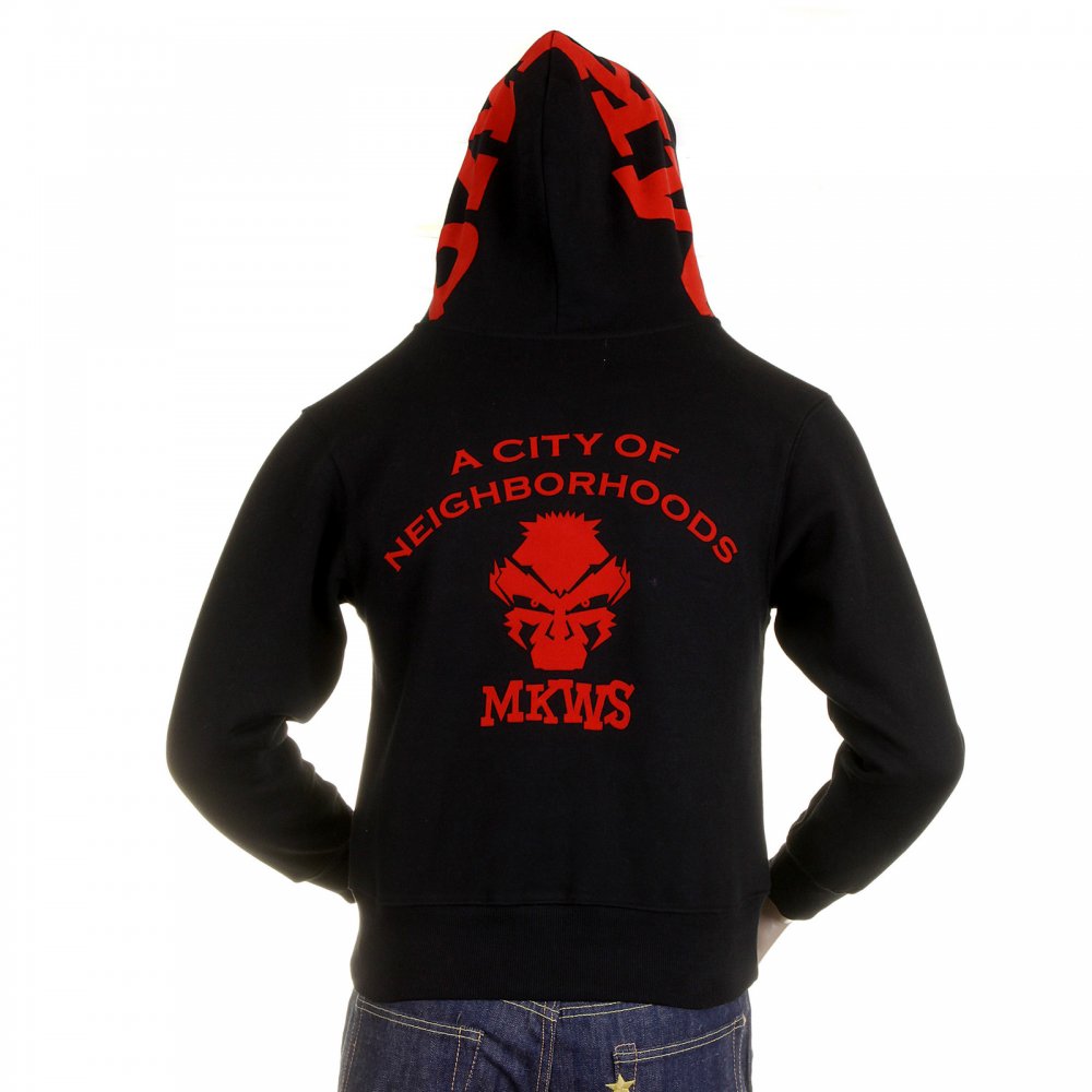 Black Empire Hooded Zipped Regular Fit Sweatshirt