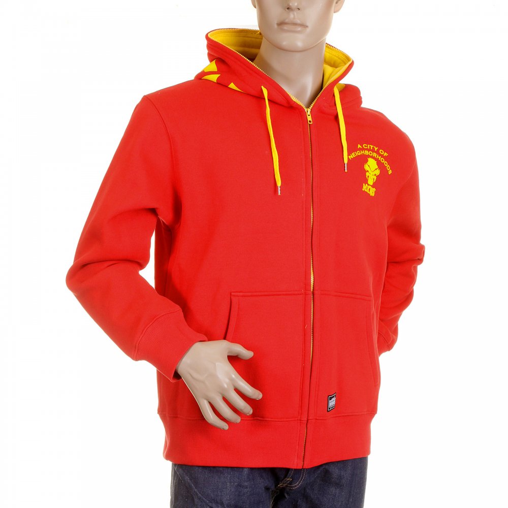 Red Empire Hooded Zipped Regular Fit Sweatshirt