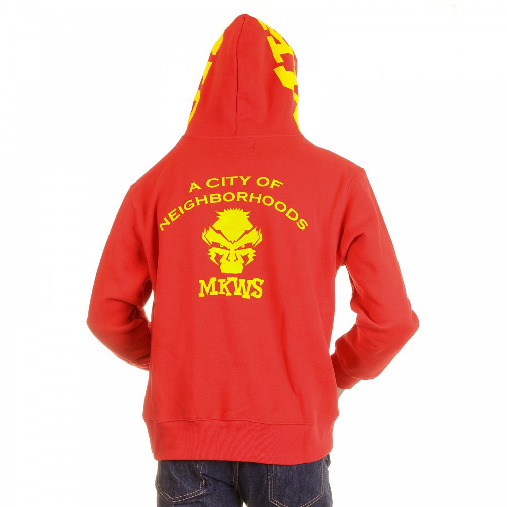 Red Empire Hooded Zipped Regular Fit Sweatshirt