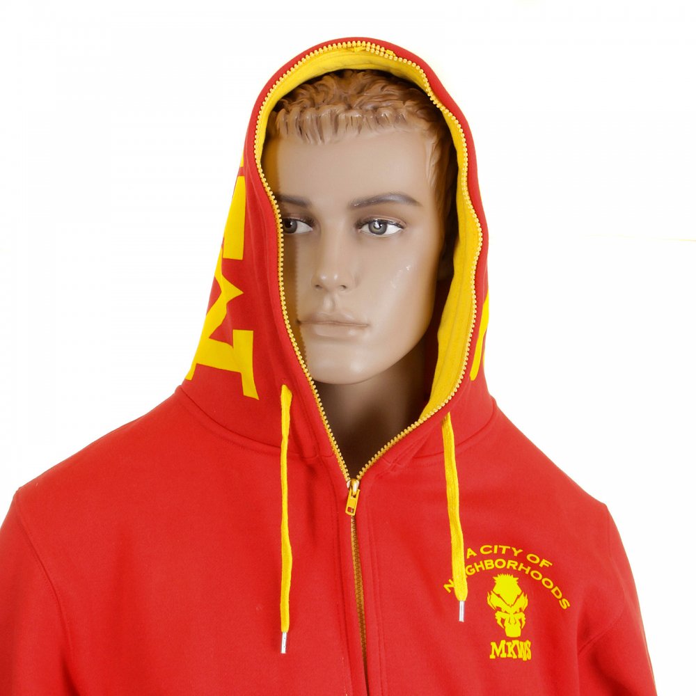 Red Empire Hooded Zipped Regular Fit Sweatshirt