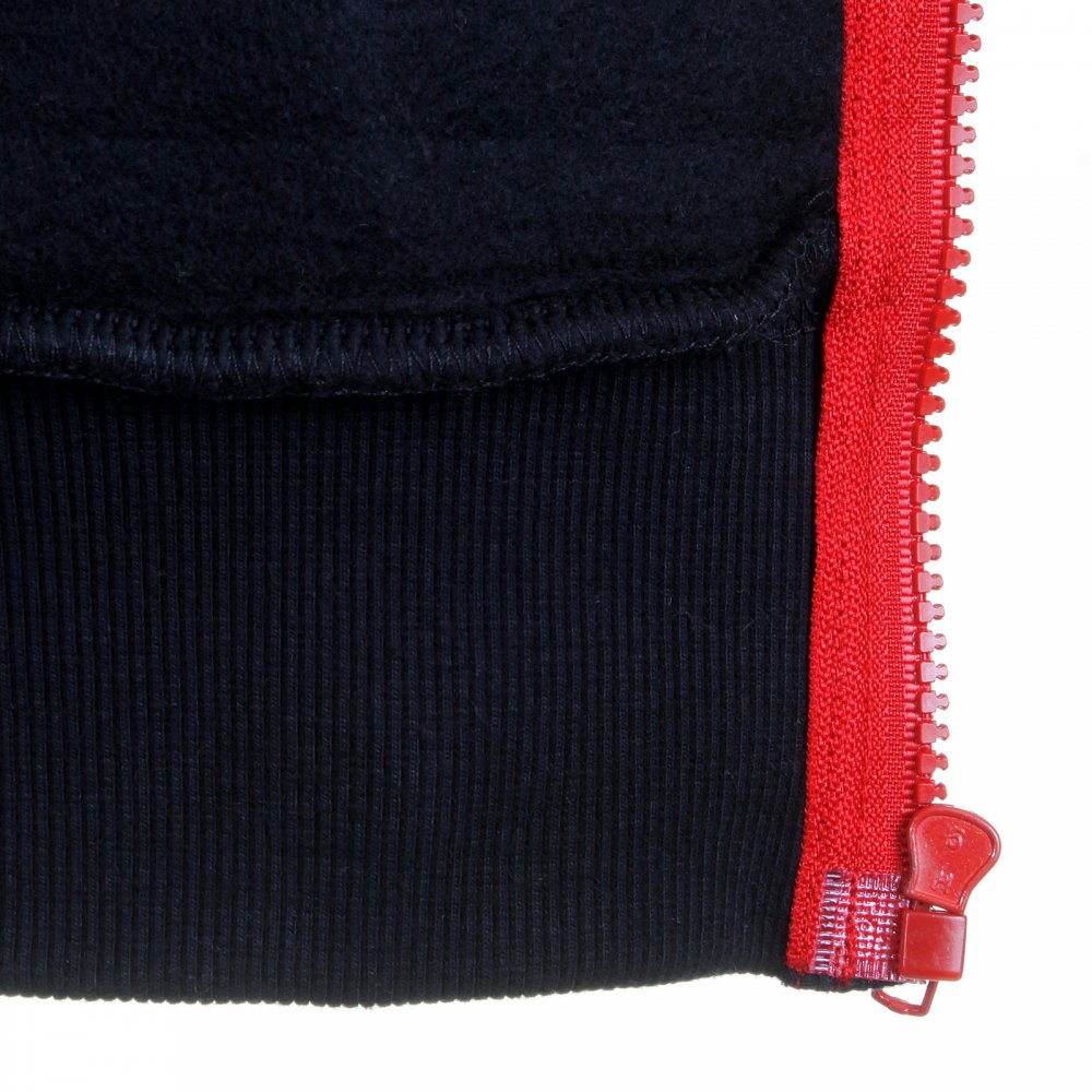Mens Black Hooded Zipped Regular Fit Sweatshirt with NYPD USA Eagle Print