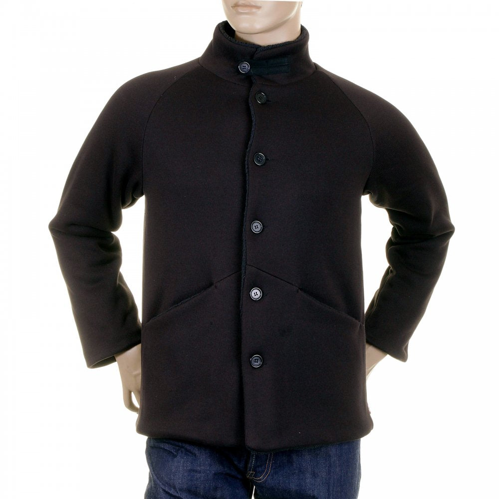 Mens Black Button up Regular Fit Jacket with fleece line