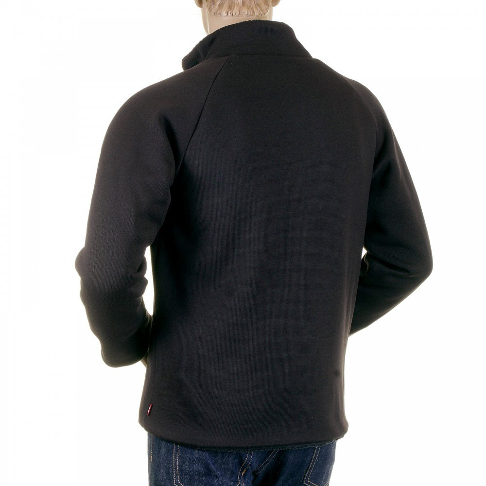 Mens Black Button up Regular Fit Jacket with fleece line