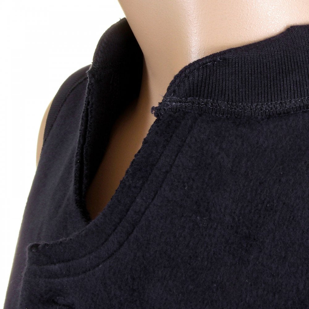 Mens Navy Plush Fleece Sleeveless Regular Fit Jacket Gilet