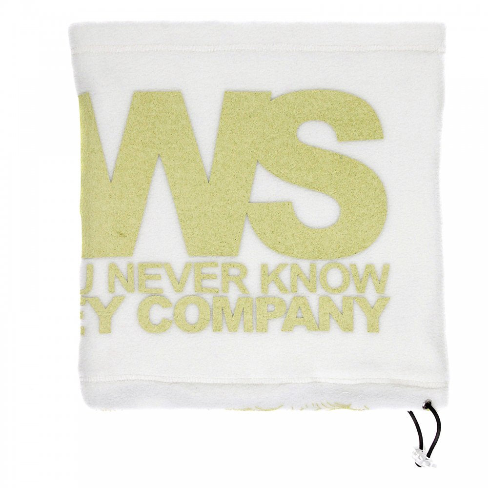 Mens Off White Fleece Neck Warmer Snood