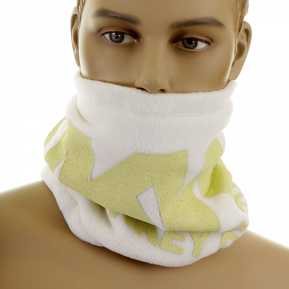 Mens Off White Fleece Neck Warmer Snood