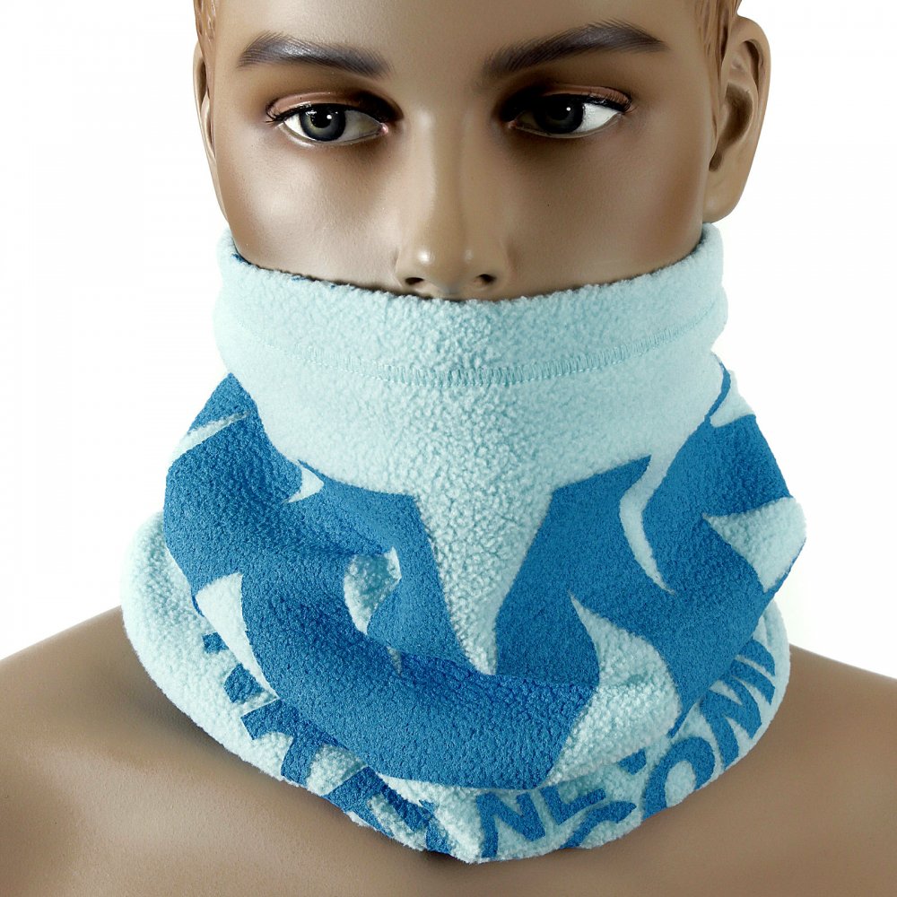 Sky Blue Fleece Neck Warmer Snood For Men