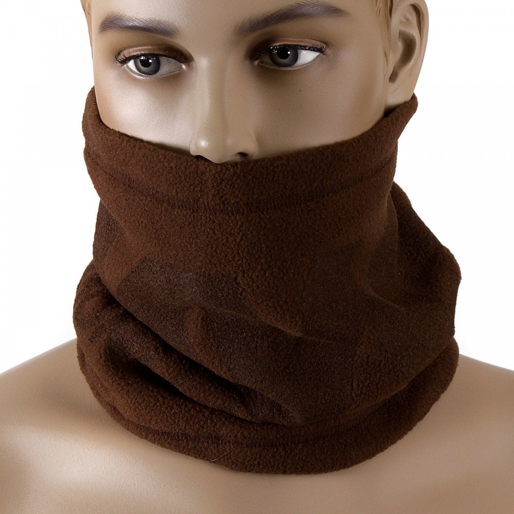 Brown Fleece Neck Warmer Snood
