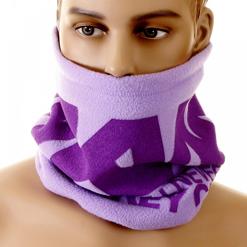 Light Purple Neck Warmer Reversible Snood for Men