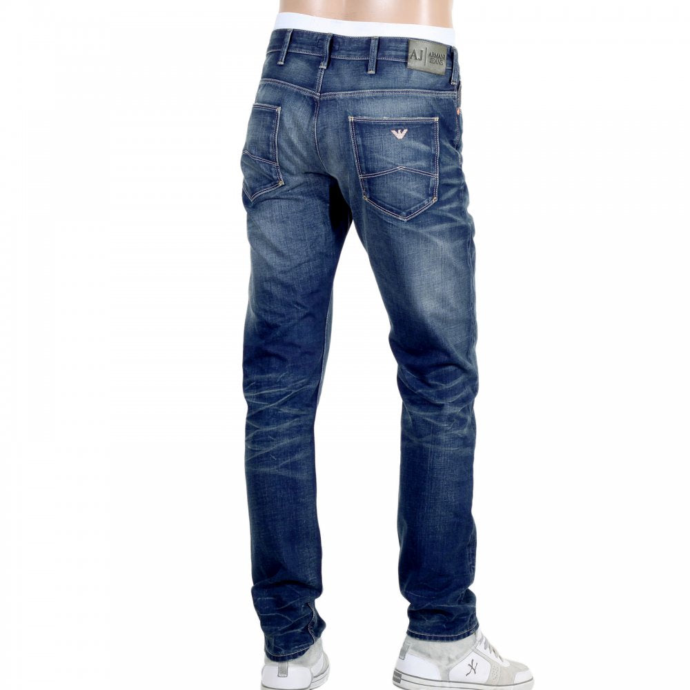 Mens Slim Fit Low Waist Comfort Denim Jeans