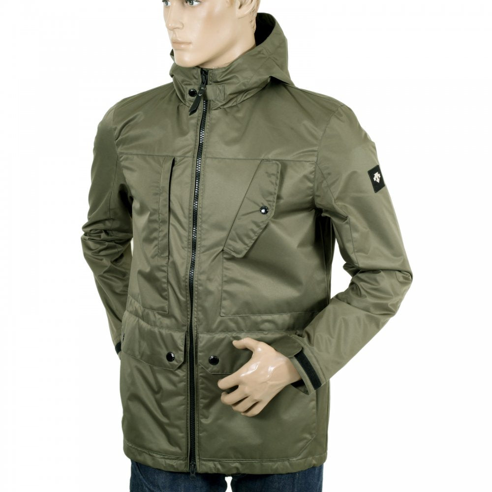 Mens Regular Fit Green Storm Parka Jacket