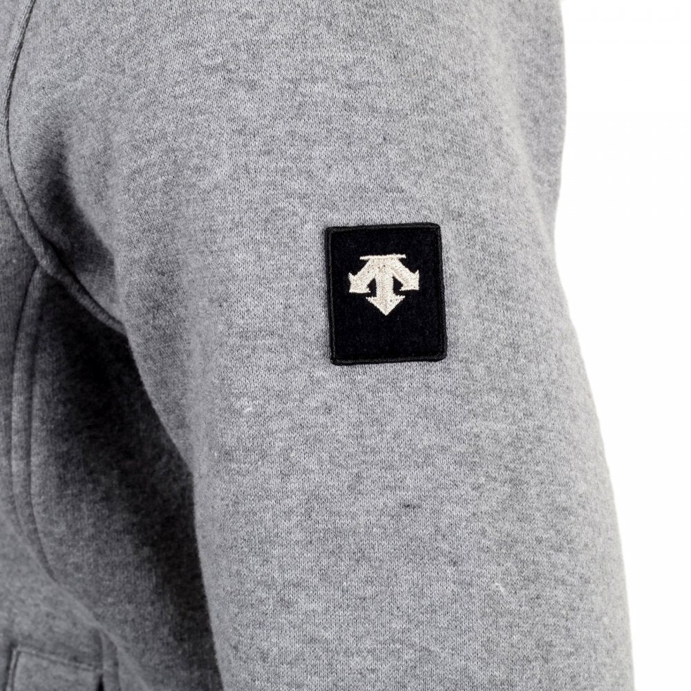 Mens Grey Marl Zip Hooded Sweatshirt