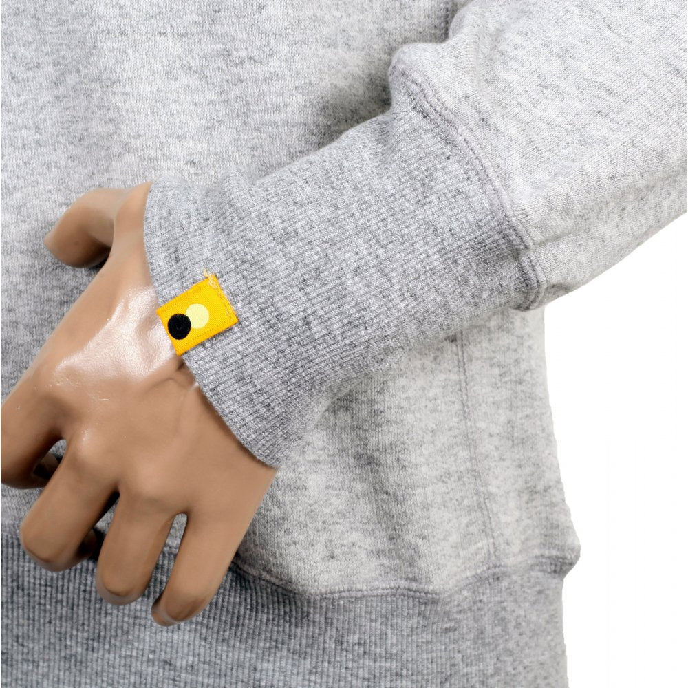 Mens Cotton Grey Crew Neck Sweatshirt with V Insert