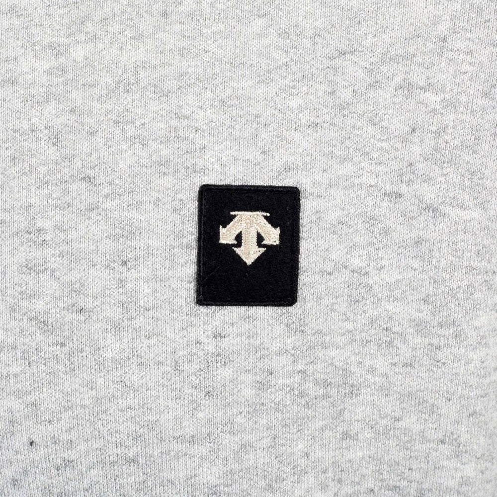Mens Cotton Grey Crew Neck Sweatshirt with V Insert