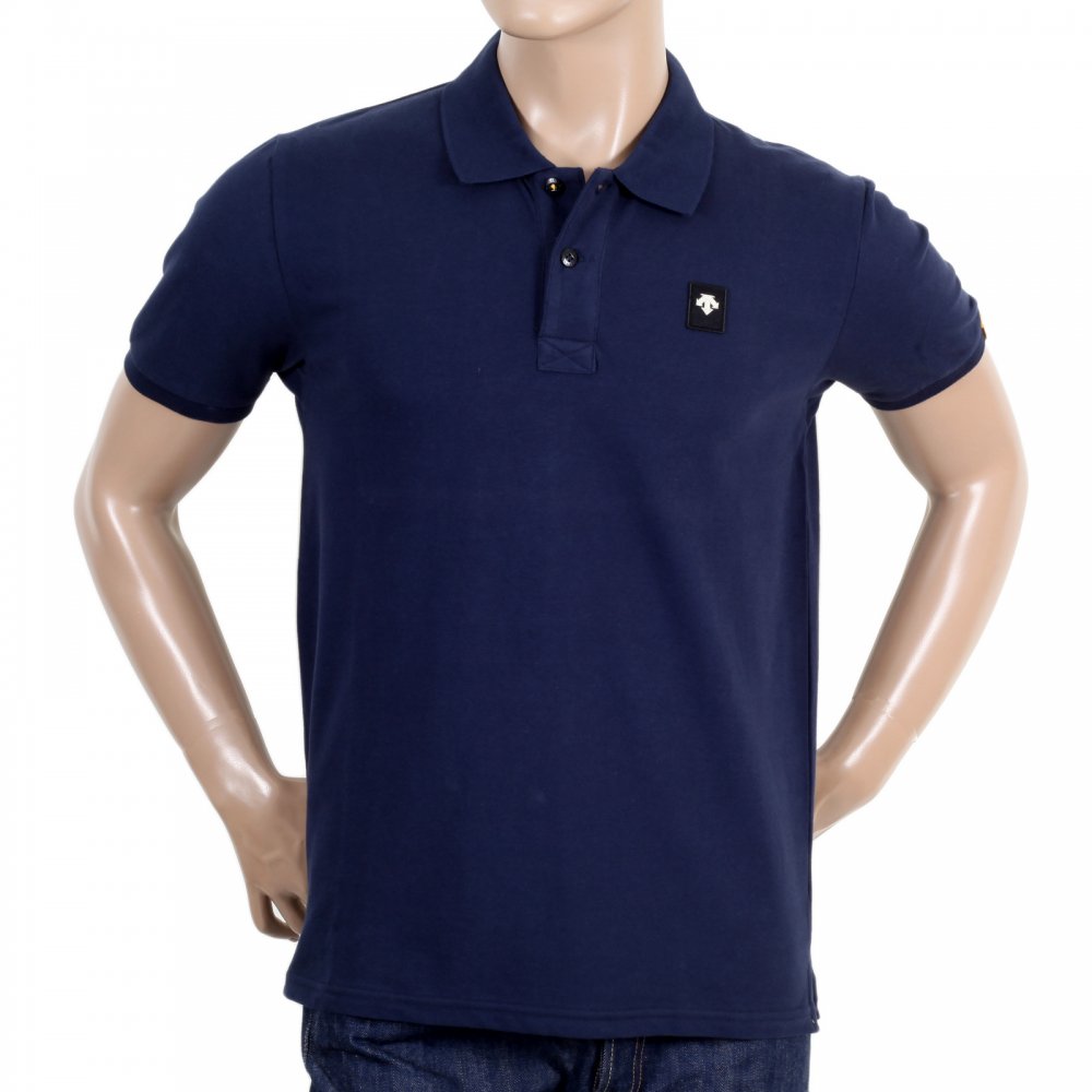 Mens Cotton Classic Fit Polo Shirt in Navy