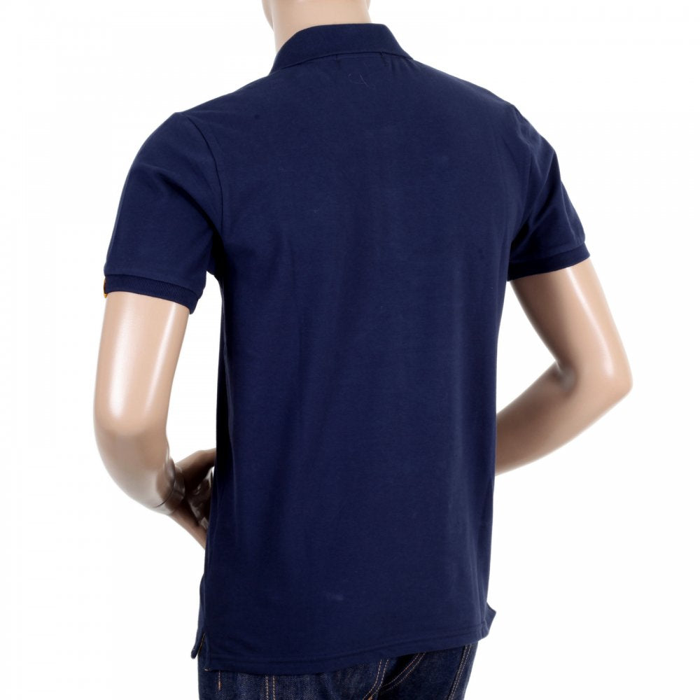 Mens Cotton Classic Fit Polo Shirt in Navy