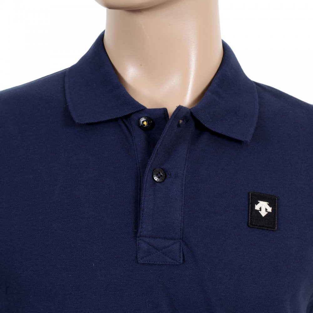Mens Cotton Classic Fit Polo Shirt in Navy