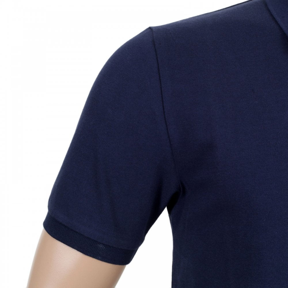 Mens Cotton Classic Fit Polo Shirt in Navy