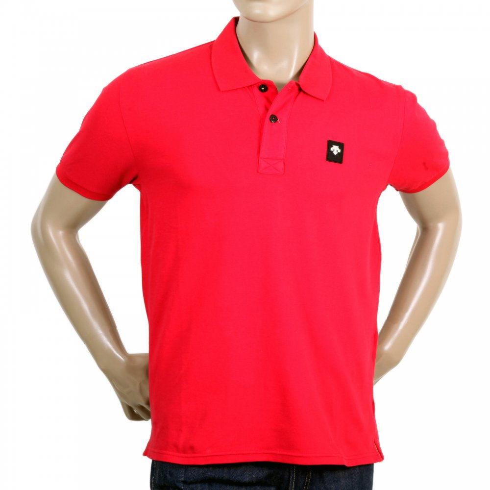 Mens Cotton Classic Fit Red Polo Shirt