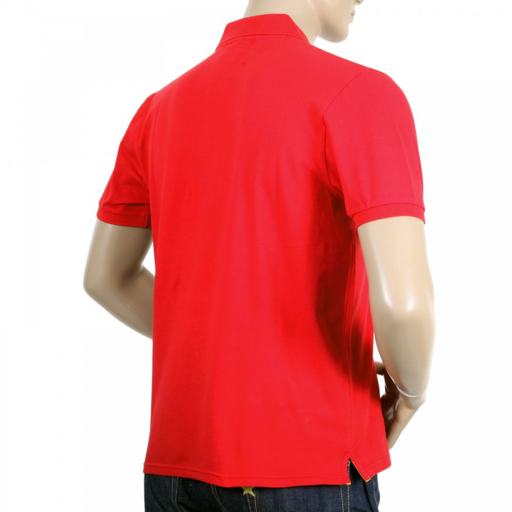 Mens Cotton Classic Fit Red Polo Shirt