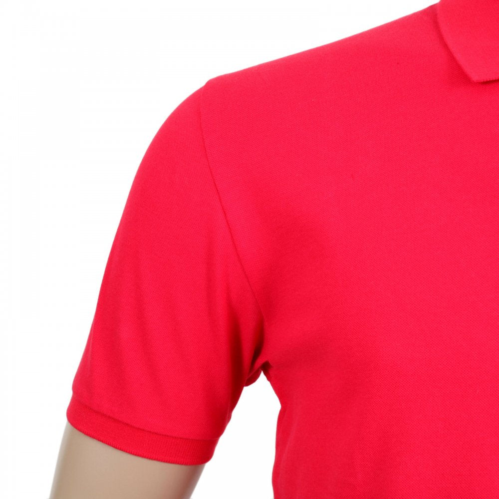 Mens Cotton Classic Fit Red Polo Shirt