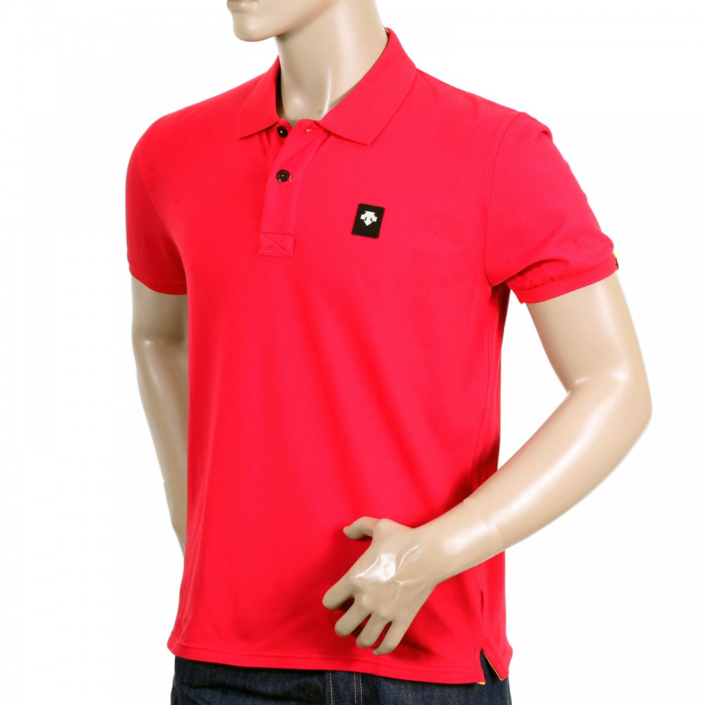 Mens Cotton Classic Fit Red Polo Shirt
