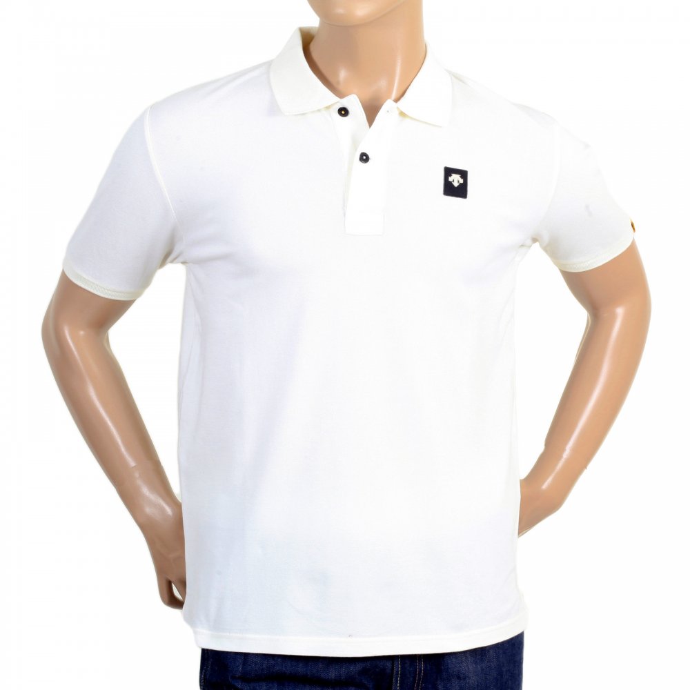 Mens Cotton Classic Fit Short Sleeve Polo Shirt in White