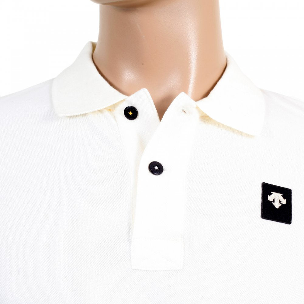 Mens Cotton Classic Fit Short Sleeve Polo Shirt in White