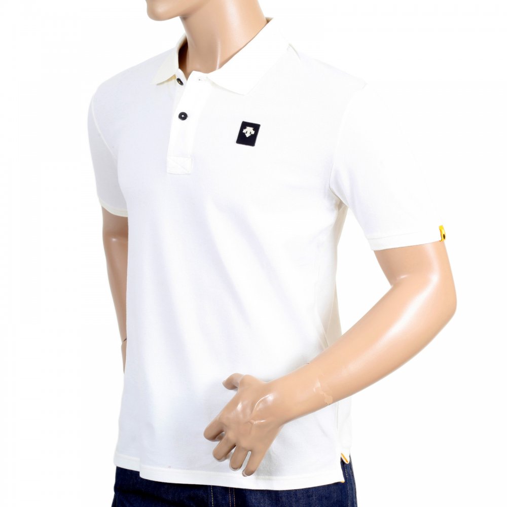 Mens Cotton Classic Fit Short Sleeve Polo Shirt in White