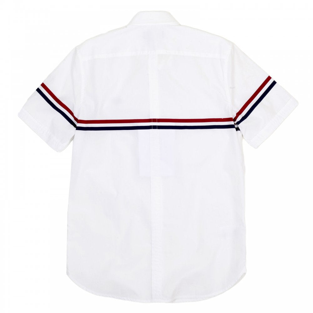 Mens White Short Sleeve Button down Collar Regular Fit Shirt