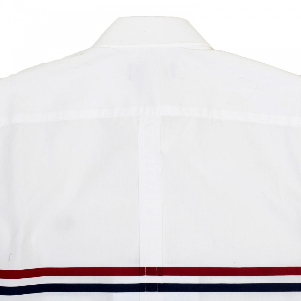 Mens White Short Sleeve Button down Collar Regular Fit Shirt
