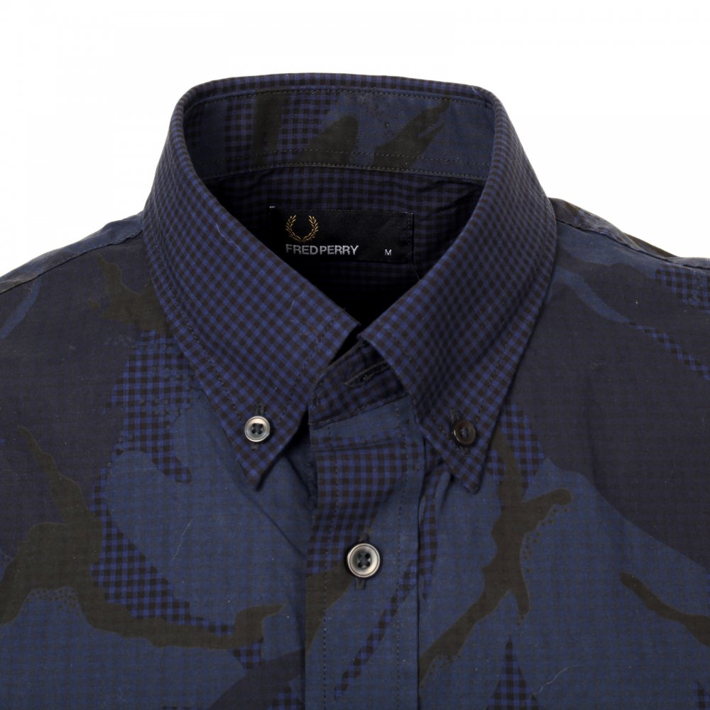 Mens Regular Fit Button down Collar Long Sleeve Shirt in Medieval Blue