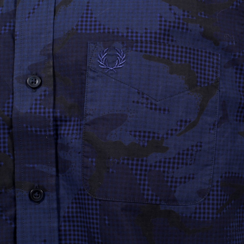 Mens Regular Fit Button down Collar Long Sleeve Shirt in Medieval Blue
