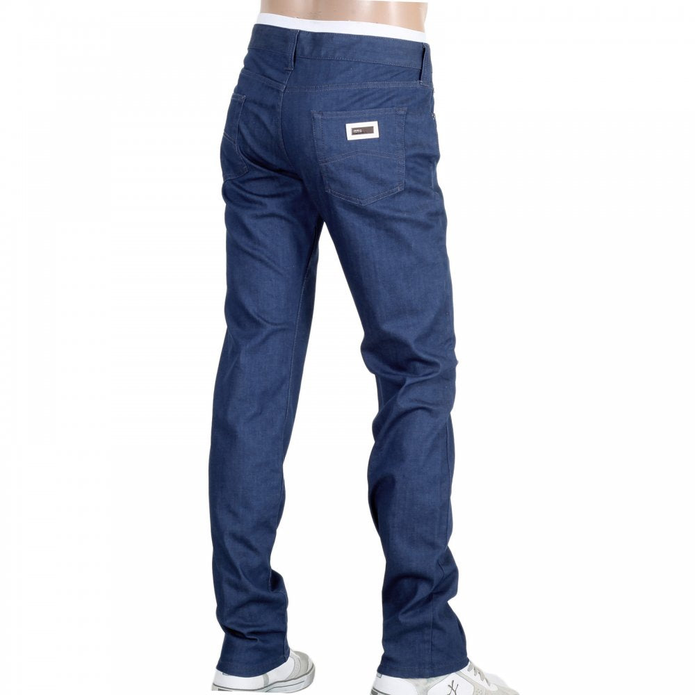 Mens Stretch Blue Slim Fit Denim Jeans