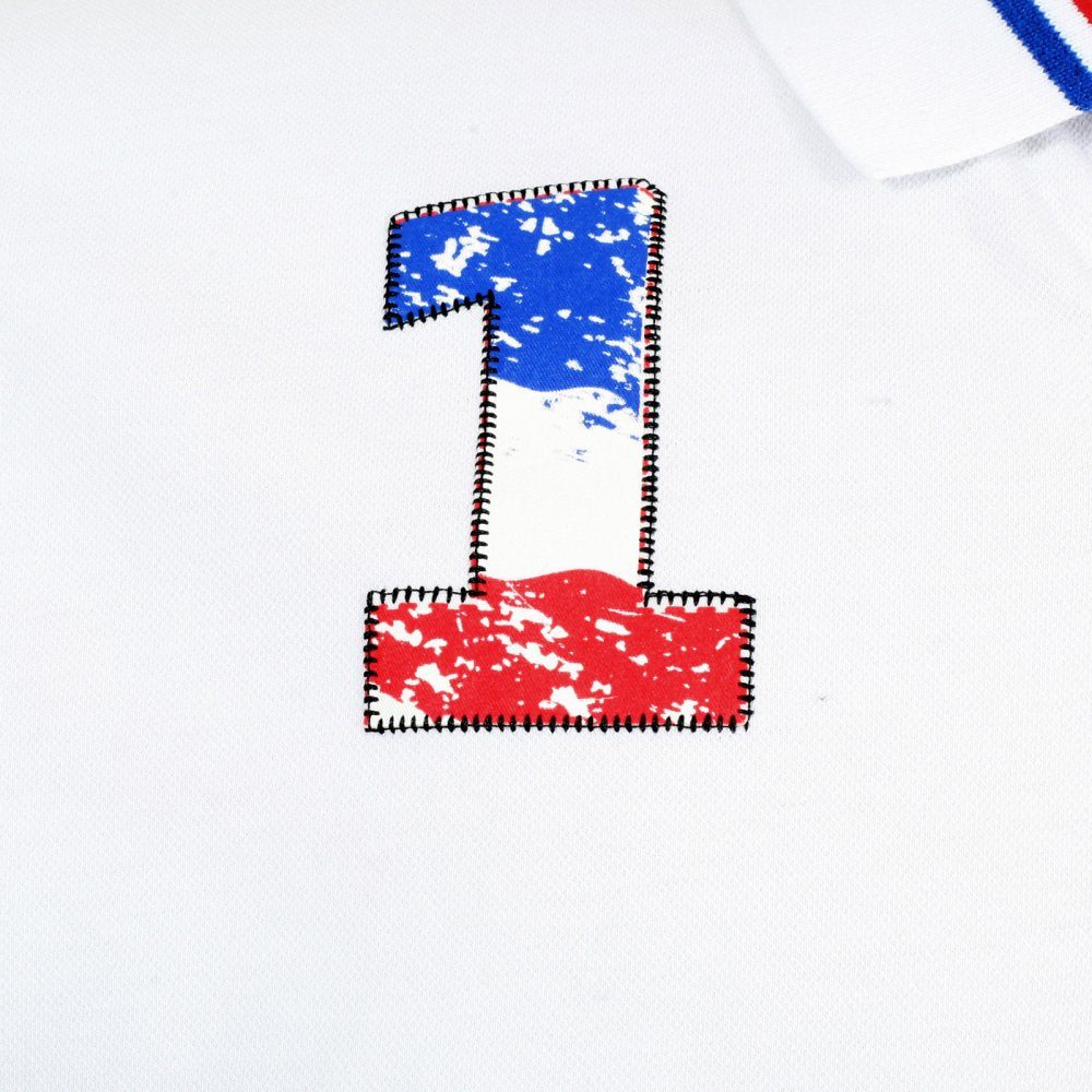 Mens Optic White Slim Fit Short Sleeve Cotton Polo Shirt