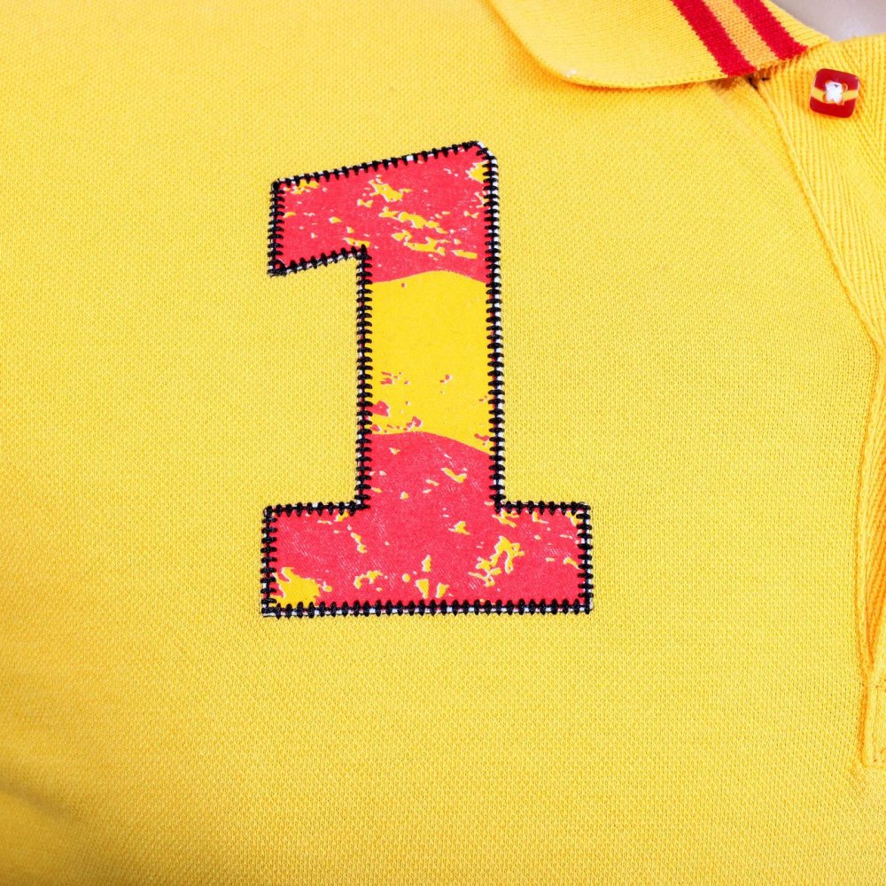 Mens Slim Fit Stretch Cotton Yellow Pique Polo Shirt