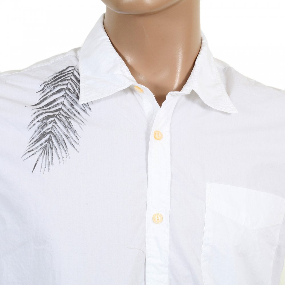 Regular Fit Cotton Mens Long Sleeve Shirt in White