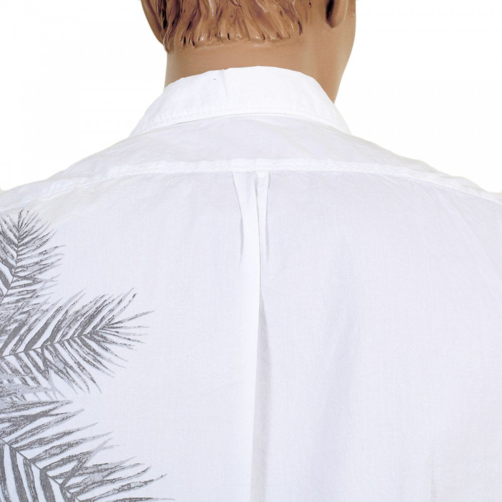 Regular Fit Cotton Mens Long Sleeve Shirt in White