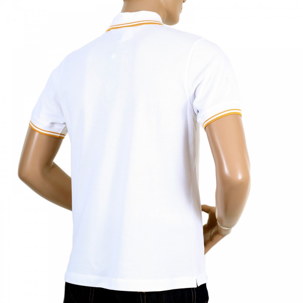 Mens Regular Fit Short Sleeve Cotton Polo Shirt in White