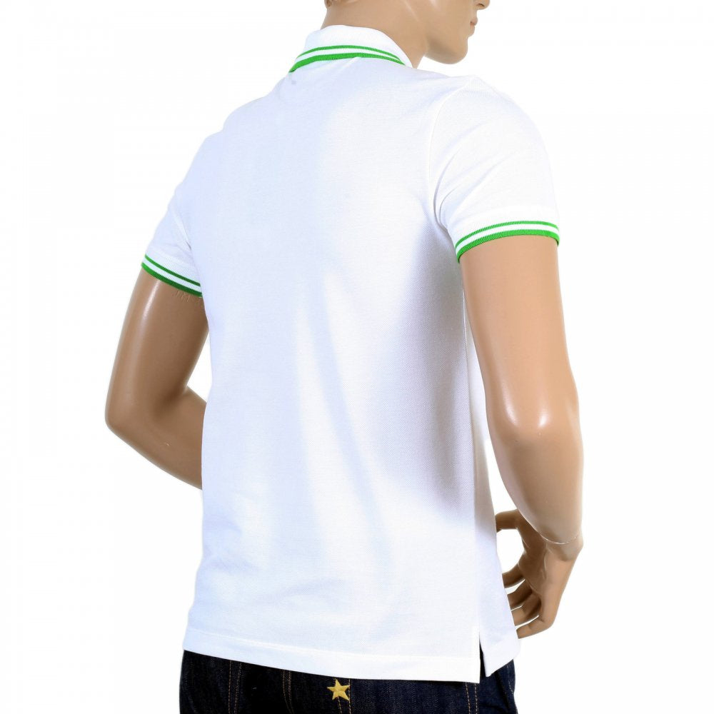 Mens Regular Fit Short Sleeve Polo Shirt in White