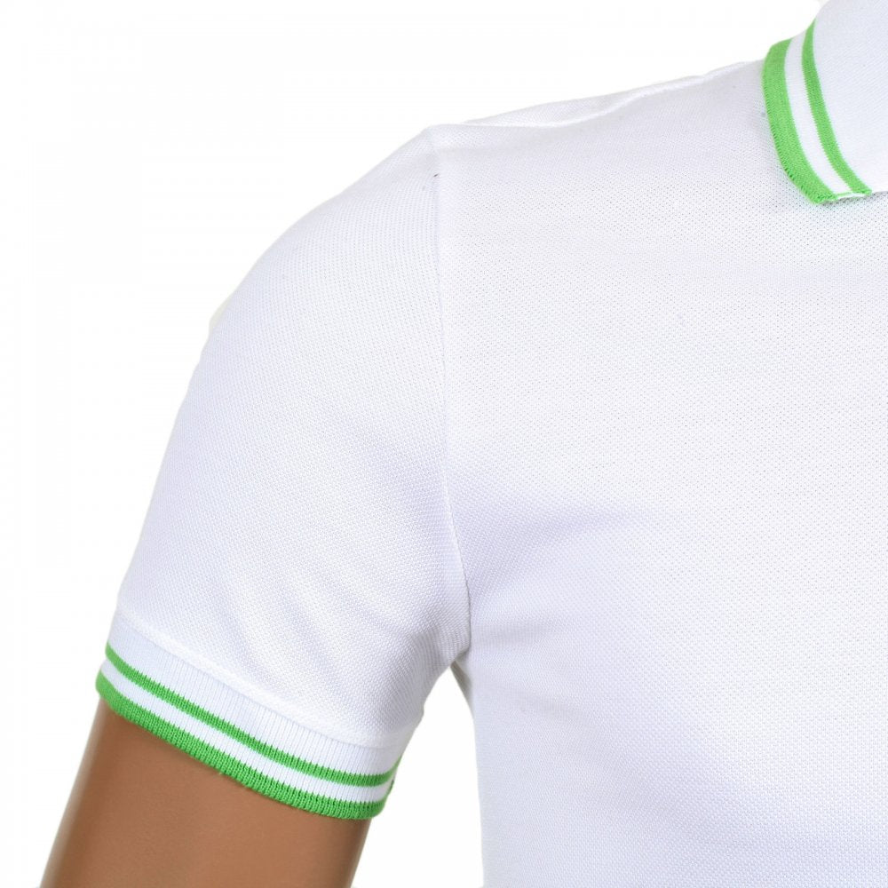 Mens Regular Fit Short Sleeve Polo Shirt in White
