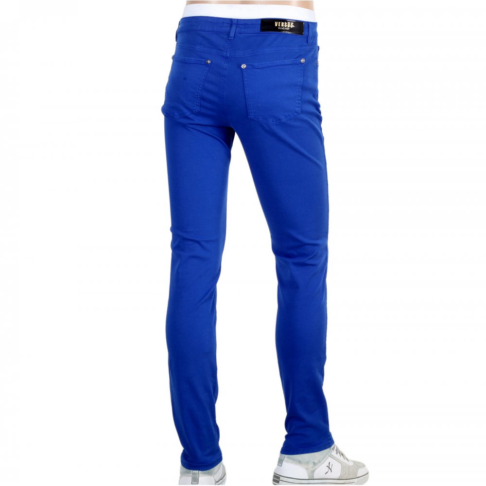 Mens Royal Blue Slim Fit Stretch Jeans
