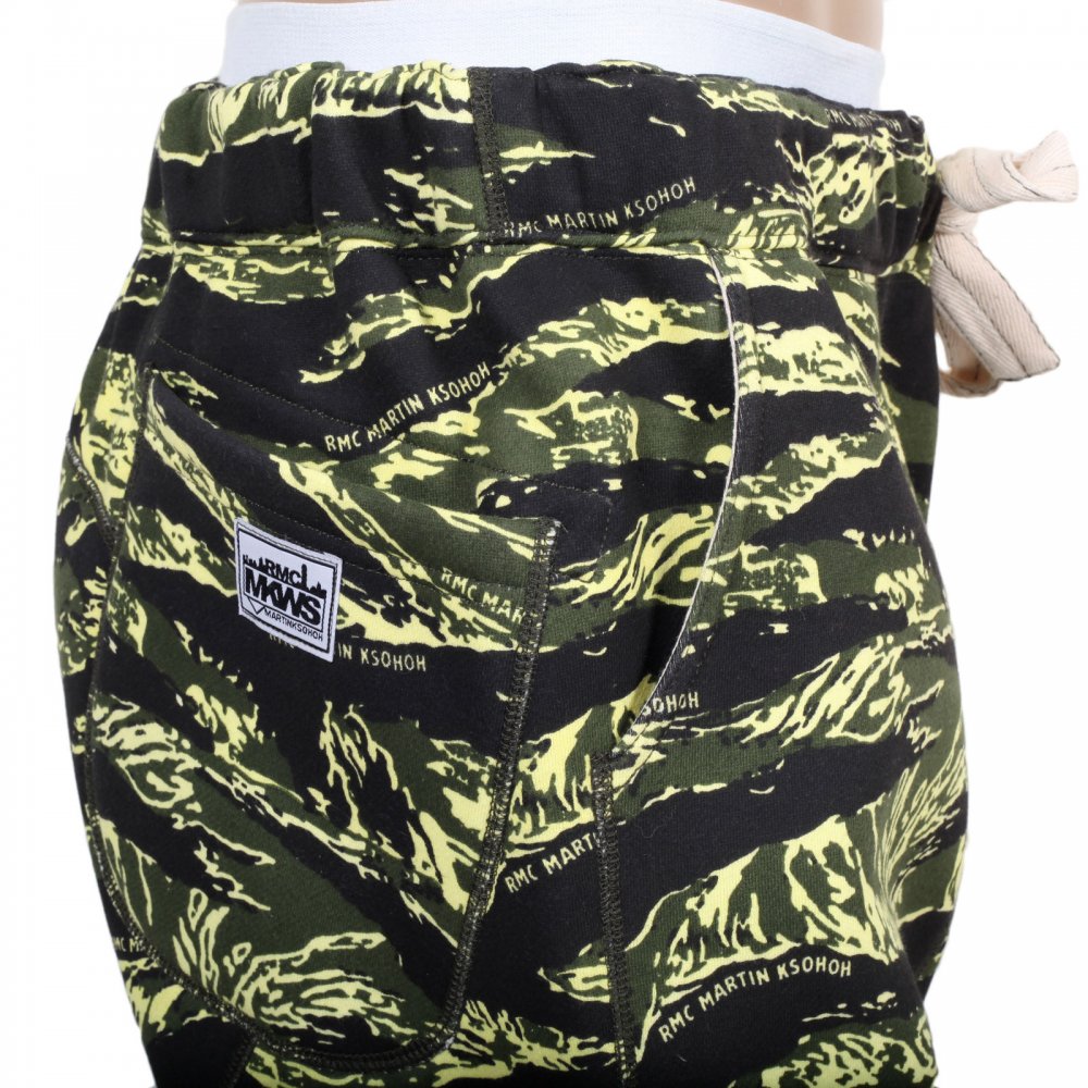 Mens Green Camo Pattern Cotton Jersey Short